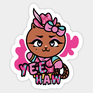 Howdy Kitty Sticker